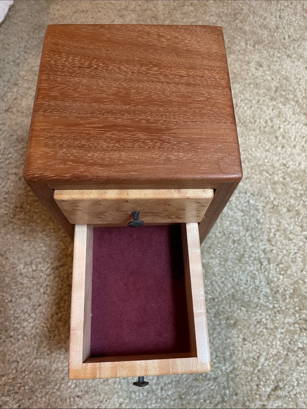 Wooden 3-Drawer Jewelry Organizer